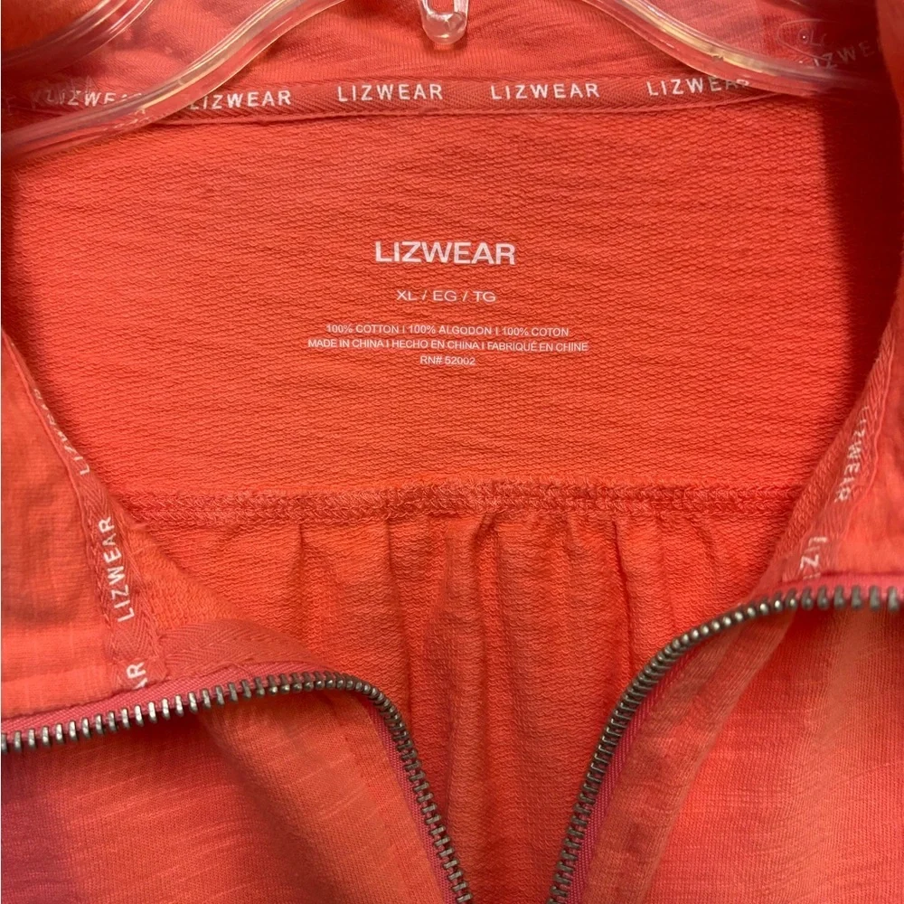 Women’s Lizwear Activewear Jacket full zip and roll-tab sleeves sz XL light soft - Picture 2 of 5